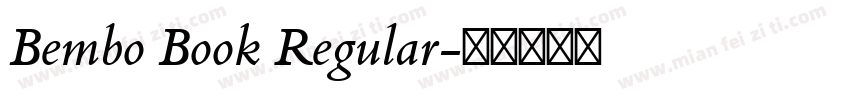 Bembo Book Regular字体转换
